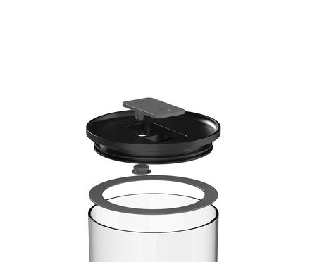 Pote Hermético Redondo Duo Lock Preto | Westwing