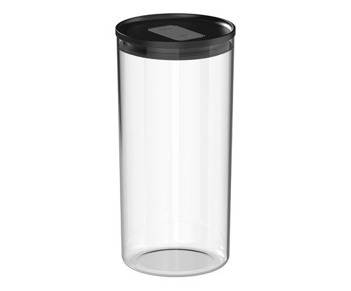 Pote Hermético Redondo Duo Lock Preto, black | WestwingNow