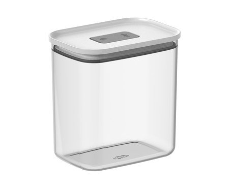 Pote Hermético Retangular Duo Lock Branco Fechado Branco | Westwing