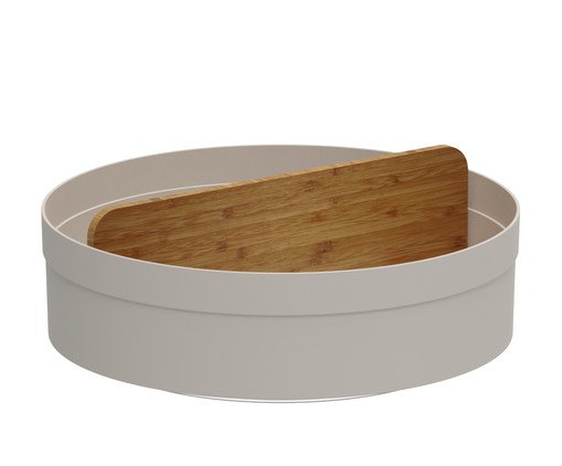 Organizador Giratorio Alto com Divisória Lume Bege, beige | WestwingNow