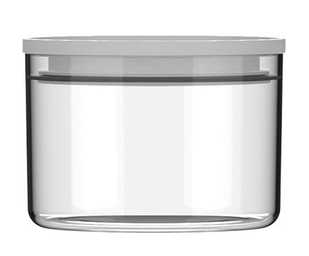 Pote Hermético Redondo Duo Lock Branco Fechado Branco | Westwing