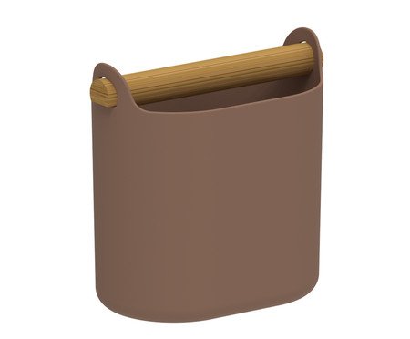 Porta Utensílios com Alça Lume Amendoa Marrom | Westwing