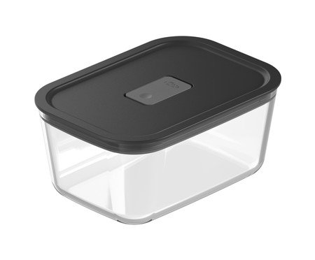 Pote de Vidro Hermético Fresh Lock Preto | Westwing
