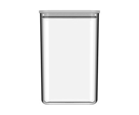 Pote Hermético Retangular Duo Lock Branco Fechado Branco | Westwing