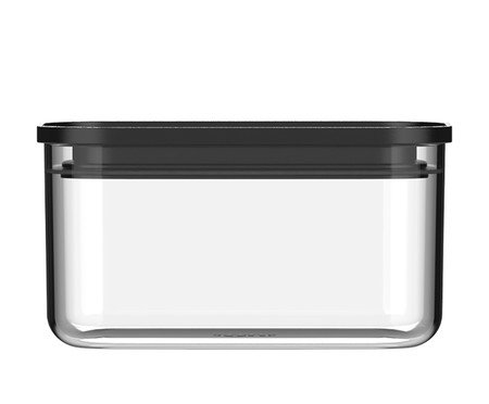 Pote Hermético Retangular Duo Lock Preto | Westwing