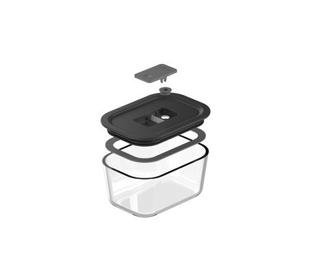 Pote de Vidro Hermético Fresh Lock Preto | Westwing