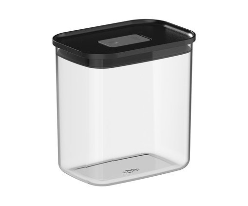 Pote Hermético Retangular Duo Lock Preto, black | WestwingNow