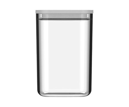 Pote Hermético Quadrado Duo Lock Branco Fechado Branco | Westwing
