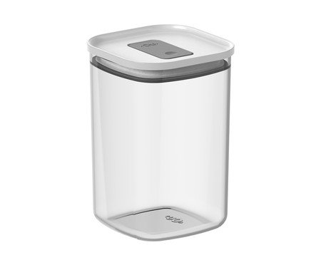 Pote Hermético Quadrado Duo Lock Branco Fechado Branco | Westwing