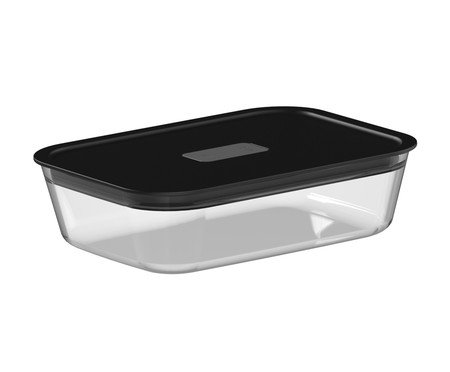 Pote de Vidro Hermético Fresh Lock Preto | Westwing
