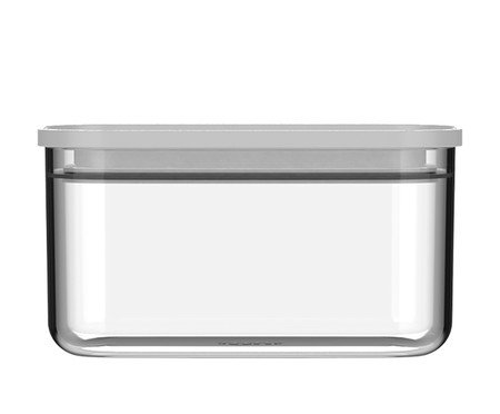 Pote Hermético Retangular Duo Lock Branco Fechado Branco | Westwing