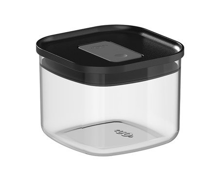 Pote Hermético Quadrado Duo Lock Preto | Westwing