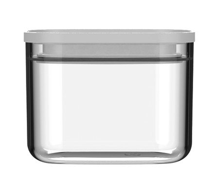 Pote Hermético Quadrado Duo Lock Branco Fechado Branco | Westwing