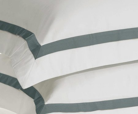 Jogo de Lençol Vercelli Branco e Azul Mare | Westwing