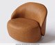 Poltrona Zoe Tec giratória Marrom, brown | WestwingNow
