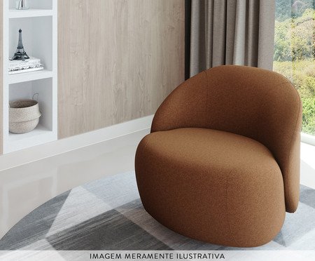 Poltrona Zoe Tec giratória Terroso | Westwing