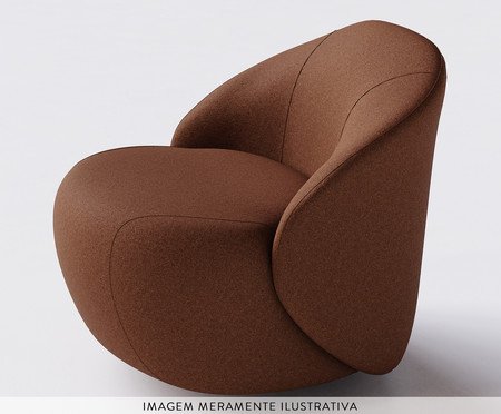 Poltrona Zoe Tec giratória Terroso | Westwing