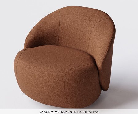 Poltrona Zoe Tec giratória Terroso | Westwing