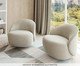 Poltrona Zoe Tec giratória Cinza, grey | WestwingNow