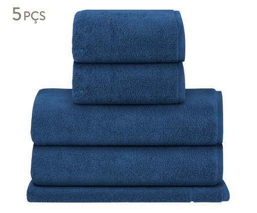 Jogo de Toalhas Colors Oceano - 5 Pçs, blue | WestwingNow
