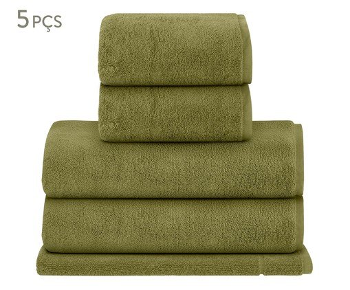 Jogo de Toalhas Colors Oliveira - 5 Pçs, green | WestwingNow