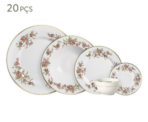 Aparelho Amélie com Xícara Branca e Filete Ouro, multicolor | WestwingNow