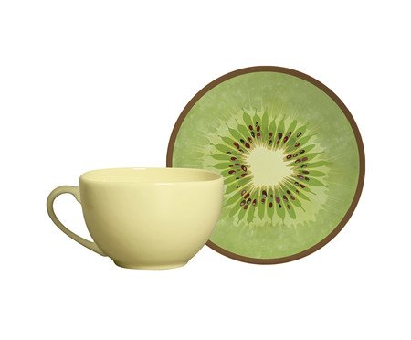 Conjunto Xícara de Chá Amarela com Pires Coup Kiwi | Westwing