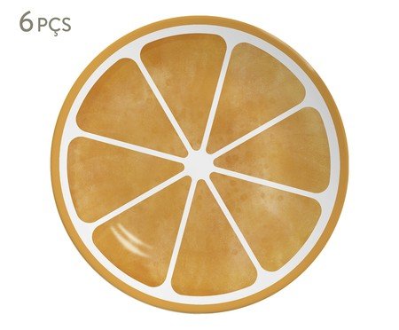 Conjunto Prato de Sobremesa Coup Laranja | Westwing