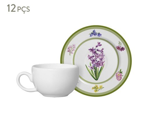 Conjunto Xícara de Café Branca com Pires Versailles, multicolor | WestwingNow