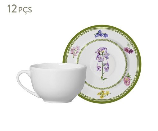 Conjunto Xícara de Chá Branca com Pires Versailles, multicolor | WestwingNow
