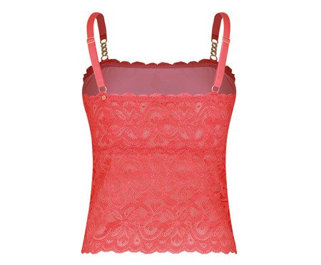 Blusa de Alças Finas Rendada Coral Energia | Westwing