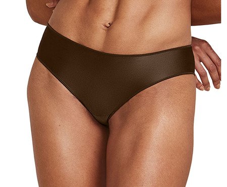 Calcinha Touch Lumini Laterais Largas Acetinada Marrom Latte | Westwing