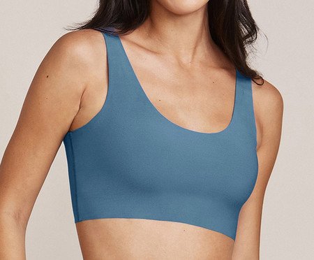 Sutiã-Top Invisível com Bojo Azul Aura | Westwing