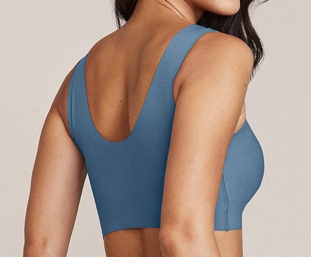Sutiã-Top Invisível com Bojo Azul Aura | Westwing