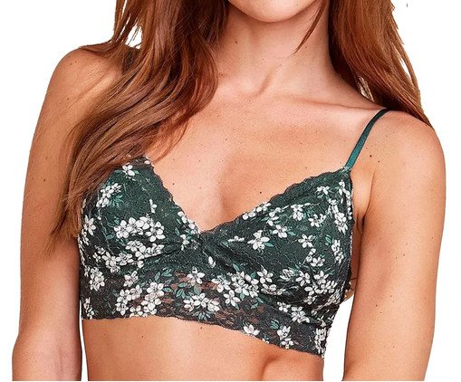 Sutiã-Top Triângulo Happy com Bojo Removível Verde Sakura, multicolor | WestwingNow