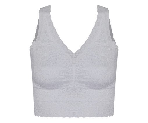 Top-Regata Alongado Happy com Bojo Removível Branco, white | WestwingNow