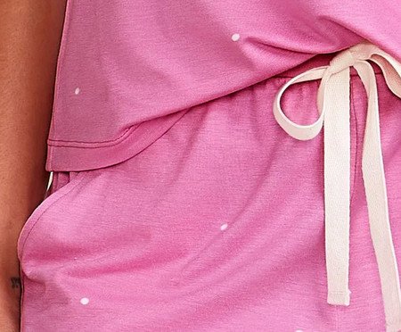 Conjunto de Pijama Short-Doll Dreams Rosa Candy | Westwing