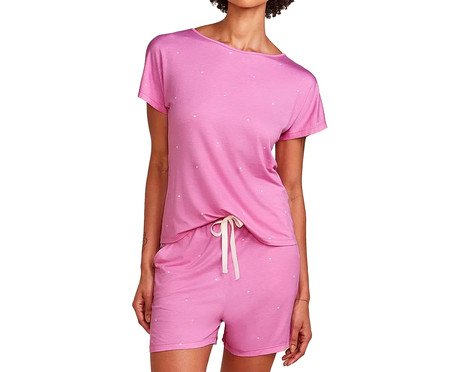 Conjunto de Pijama Short-Doll Dreams Rosa Candy