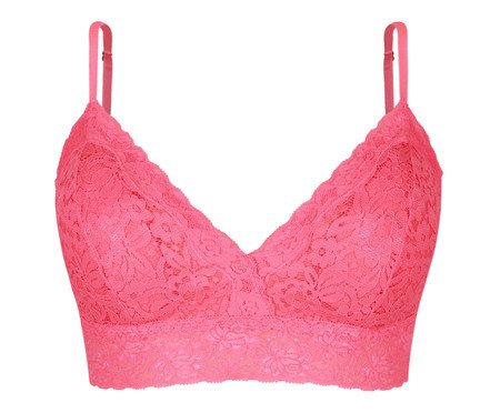 Sutiã-Top Triângulo Happy com Bojo Removível Pink Tropical | Westwing
