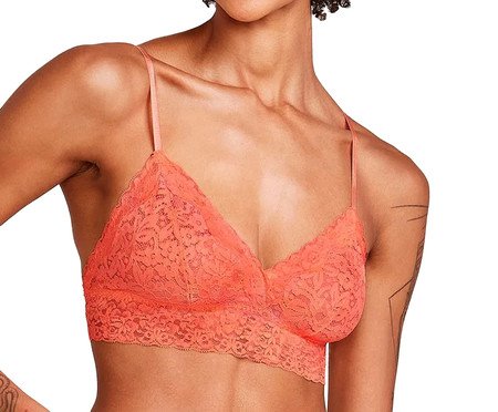 Sutiã-Top Triângulo Happy com Bojo Removível Coral Melon | Westwing