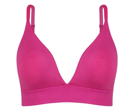 Sutiã Triângulo Touch Bojo Removível Pink Berry | Westwing