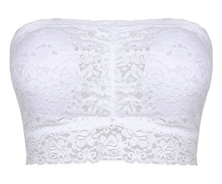 Sutiã-Top Faixa Happy com Bojo Removível Branco | Westwing