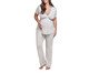 Pijama Longo em Viscose Maternity Cinza Claro Mesclado, grey | WestwingNow