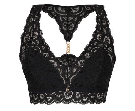 Sutiã-Top Nadador Rendado Mandala Preto | Westwing