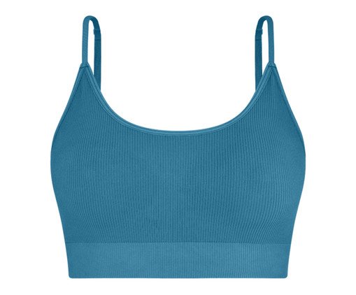 Top Free Canelado com Bojo Removível Azul Aura, blue | WestwingNow