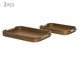 Kit Bandejas em Mdf e Metal 2 Pçs, brown | WestwingNow