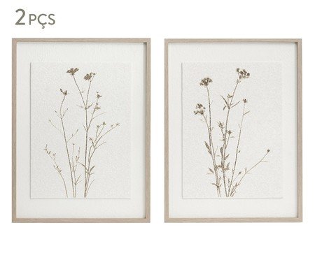 Kit Quadros em Mdf e Canvas Texturizado 2 Pçs | Westwing