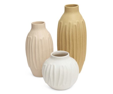 Kit Vasos em Cerâmica 3 Pçs | Westwing