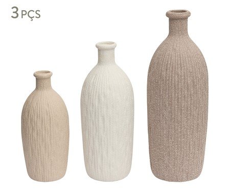 Kit Vasos em Cerâmica 3 Pçs | Westwing