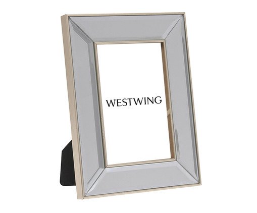 Porta-Retrato em Poliestireno e Vidro - 10X15, silver or metallic | WestwingNow
